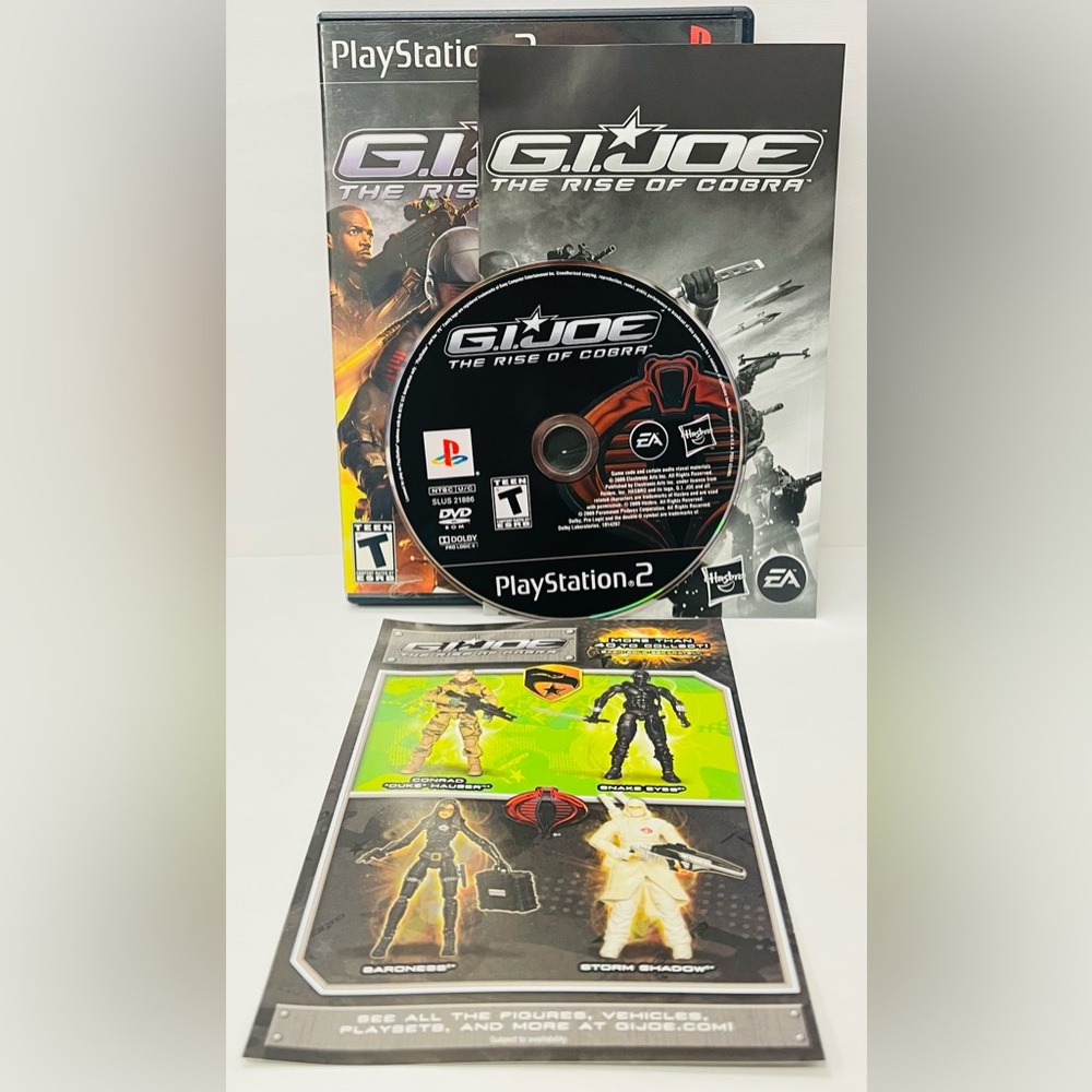 G.I. JOE THE RISE OF COBRA (Sony PlayStation 2(PS2), 2009)Tested - Working - CIB